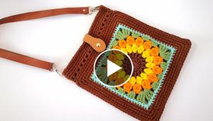 Handbag making with sunflower motifs