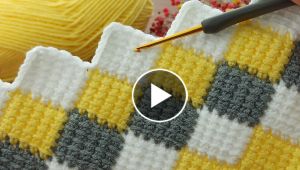 How to make a tunisia baby blanket