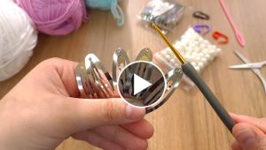 how to make crochet design from buckle and paper clip