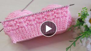 Knitting Cute Pattern with Two Needles