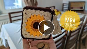 Sunflower Patterned Coin Mini Wallet Making
